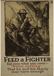 US WWI poster (general): Feed A Fighter