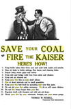 US WWI poster (general): Save Your Coal