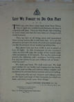 US WWI poster (general): Lest We Forget