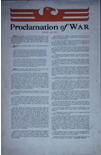 US WWI poster (general): Proclamation of War
