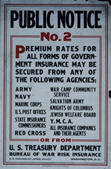 US WWI poster (general): Public Notice No. 1