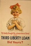 US WWI poster (general): My Daddy Bought Me a