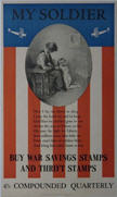 US WWI poster (general): My Soldier Now I lay