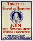 US WWI poster (general): Thrift Is Stored-Up