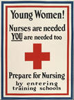US WWI poster (general): Young Women! Nurses