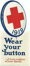US WWI poster (general): Wear Your Button