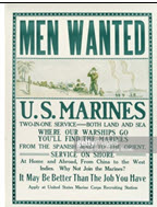 US WWI recruitment poster: Men Wanted/U.S. Marines