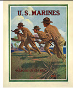 US WWI recruitment poster: U.S. Marines/ Soldiers of the Sea 