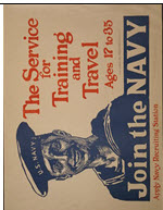 US WWI recruitment poster: The Service for Training and Travel