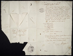 Facsimile of 1627 letter.