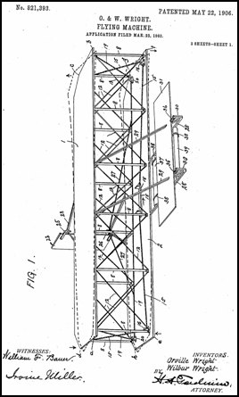 diagram of an early airplane
